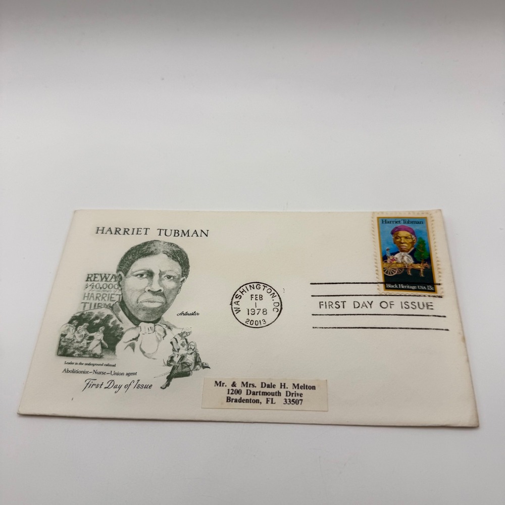 1978 Harriet Tubman First Day of Issue FDC Artmaster Black Heritage 13c Stamp